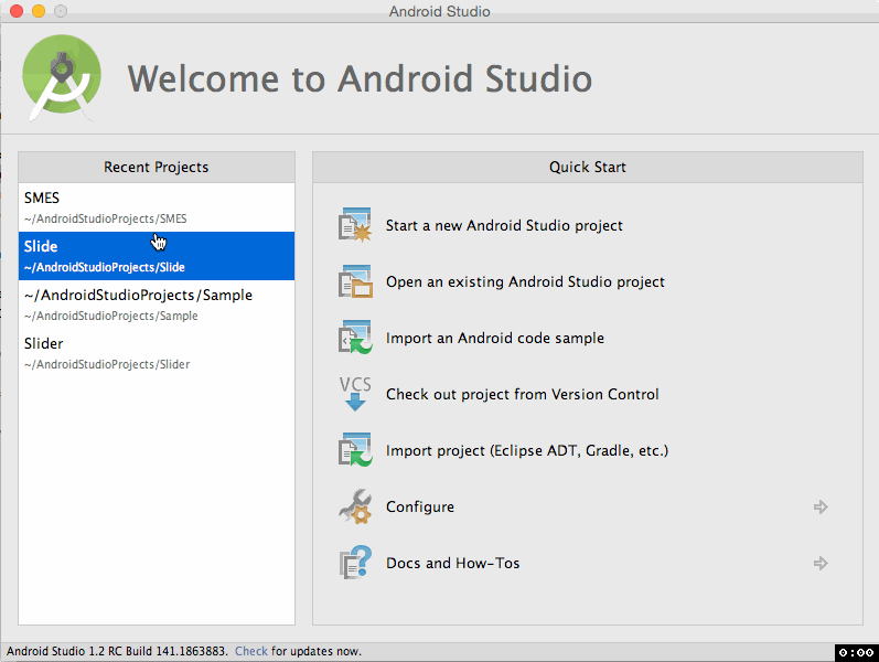 Delete Android Studio Project from List